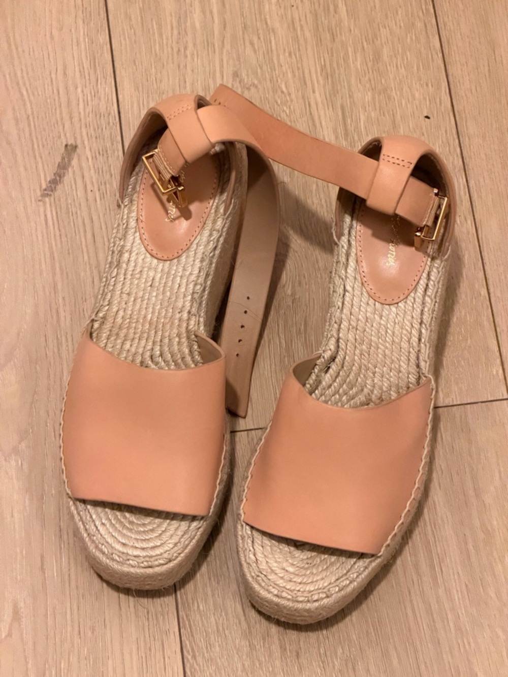 & Other Stories Nude Tan Espadrille Platform Sandals